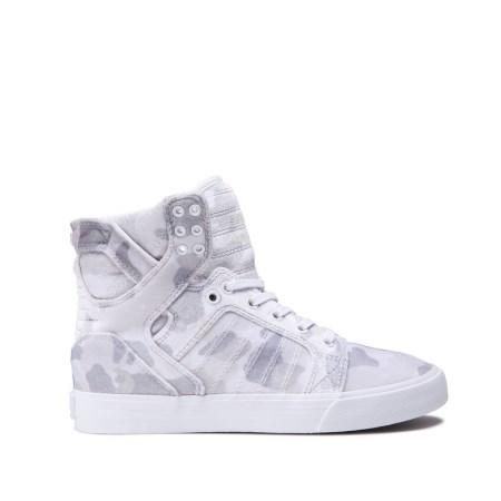 Supra Skytop Hvite Høye Sneakers Dame [NO-9-D213]